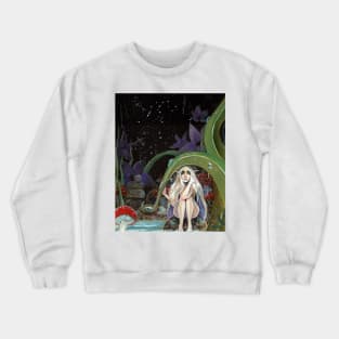 A Storm is coming - faerie hides from the rain Crewneck Sweatshirt